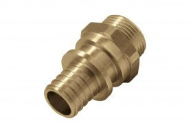 Соединение под натяжное кольцо с манжетой НР 18х2,5 G1/2" латунь