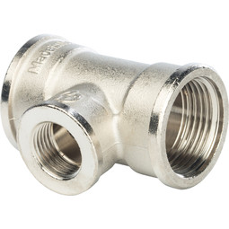 Тройник переходной 1"х1/2"х1" В/В/В никель STOUT