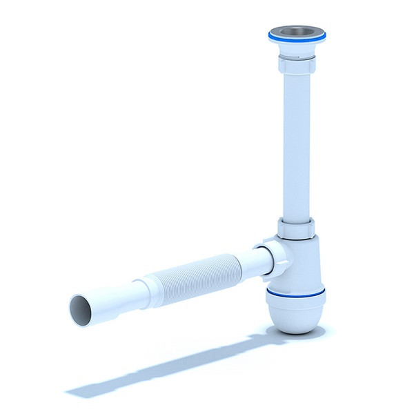 Сифон Ани 1 1/4*40 с гибкой трубой 40*40/50 C1015