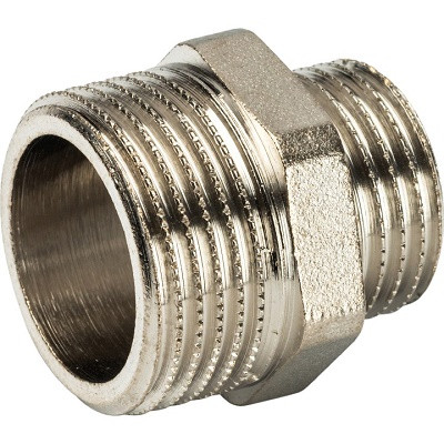 Ниппель переходной никелированный 3/4"x1/2" STOUT