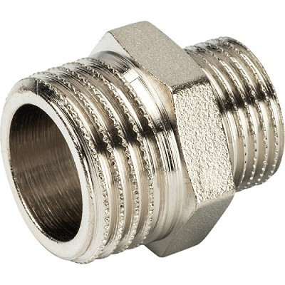 Ниппель переходной никелированный 1/2"x3/8" STOUT