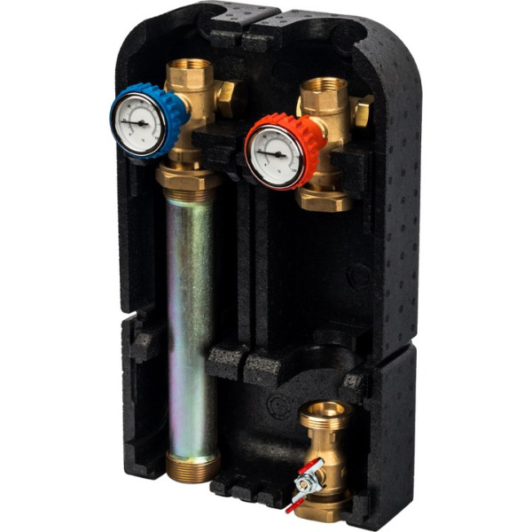 Насосная группа с прямым контуром 3/4" без насоса в теплоизоляции STOUT