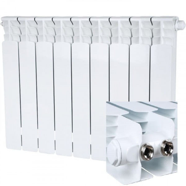 Радиатор биметаллический нижнее правое подключение STOUT Space 500 9 секций