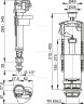 Арматура боковой подвод 1/2 металл.резьба ALCA PLAST SA2000K