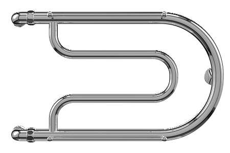Полотенцесушитель водяной нерж сталь МП-обр Ду25 (1") НР с полочкой 320Х500мм б/к Фокстрот TERMINUS