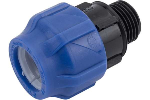 Муфта ПЭ компресс Дн50х1 1/2" НР Ру16 VALFEX