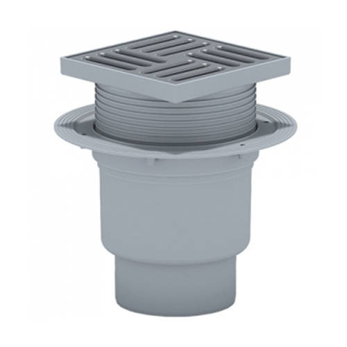 Трап TA1712 вертикальный регулируемый с выпуском 110мм, с нержавеющей решеткой 150*150