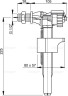 Клапан для унитаза боковой подвод 1/2 металл.резьба  ALCA PLAST А16 12