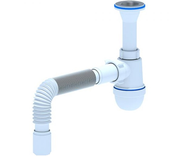 Сифон Ани 1 1/4*40 с гибкой трубой 40х40 C2005