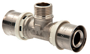 Тройник пресс с переходом на наружную резьбу 32х1"х32 VTm.233.N