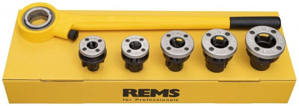 Ручной резьбонарезной клупп REMS "Ева"-Набор R 3/8" до 1.1/4" в картоне 520003