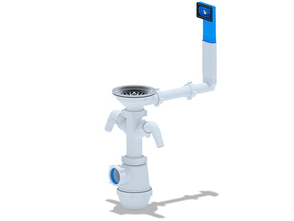 Сифон Ани Грот с 2 отводами 3 1/2*40 с жёстким переливом А0146