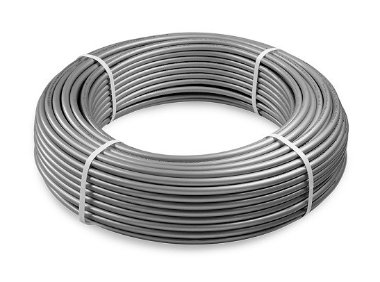 Труба из сшитого полиэтилена с барьерным слоем EVOH, 26х3,5мм тип PE-Xa (серый) Valfex