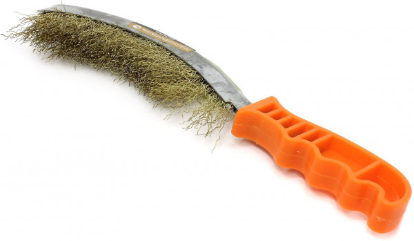 Щетка металлическая изогнутая с пластмассовой ручкой  ТЕХМАШ