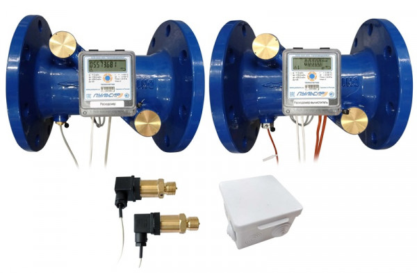 Общедомовый теплосчетчик Ду125 RS-485 + 3 имп. входа, qp=100 м3/ч, обратный, 150°C