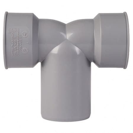 Отвод РР-Н сер б/н Дн40х50х90гр сифонный двойной НТ Ostendorf