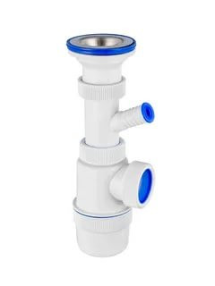 Сифон "Элит" с нержавеющей чашкой 70 мм и отводом для стиральной машины