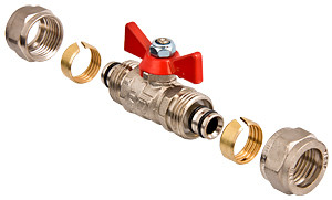 Кран шаровый VT под обжим 16 VT.343.N.1616