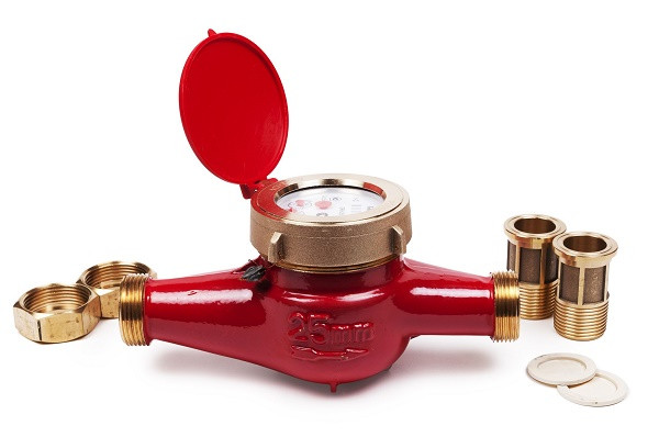 DRH-32, Cчетчик горячей воды многоструйный сухоход IP68, класс"С" с присоединителями Groen