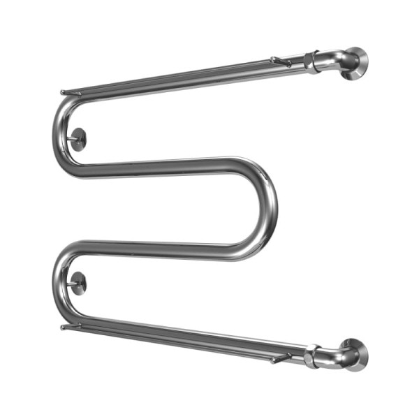 Полотенцесушитель нерж 2 полки М-обр 1" 500х400 в/к Элит-Металл ВЭК-04-01