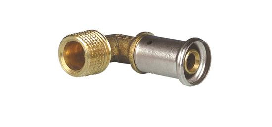 М/пл угол 90гр. НР пресс (латунь) 20х3/4 Henco