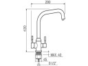 Смеситель для кухни с подключением фильтра питьевой воды SUS124-017F-015