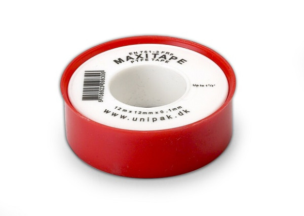 Фум-лента MAXITAPE (12 м х 12 мм х 0,1 мм) (красн.) 132673