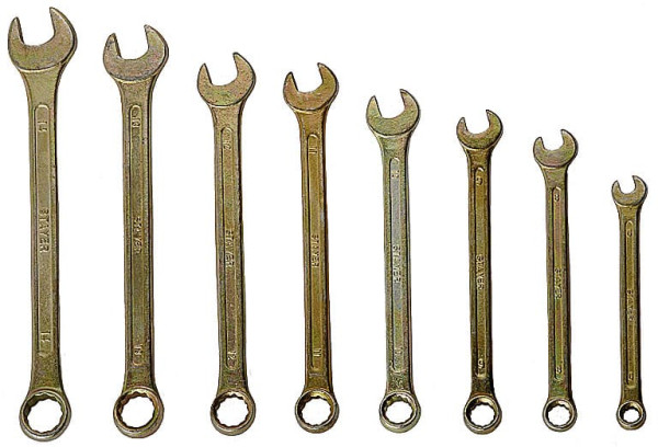 Набор ключей комбинир.12-27мм 8 шт. ТЕХНО (3/уп,18/кор) STAYER