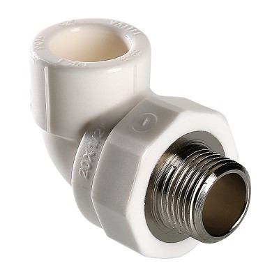 Угольник PP-R бел нап Дн20x3/4" н/р Valtec