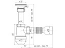 Сифон Ани 1 1/2*40 с гибкой трубой 40/50 C0110