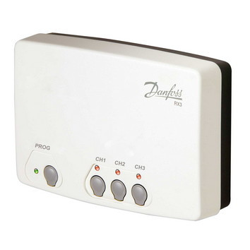 Приемник сигнала беспроводных термостатов RX-3, 3 канала 087N7478 Danfoss