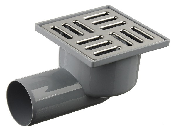 Трап Анипласт ТQ5102 гориз. нерегулируемый, с вып. 50 мм реш. из нерж.стали 10х10 сух/затв