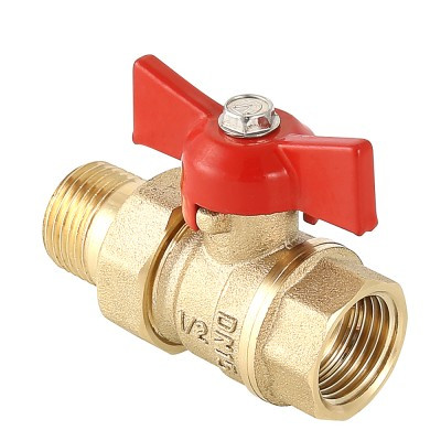 Кран шаровой «СТАНДАРТ» с полусгоном ручка-бабочка вн.-нар. 1/2" VT.127.G