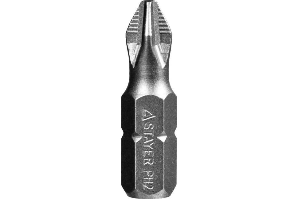Биты STAYER, хвостик С 1/4", РН №3, 25мм, 10шт