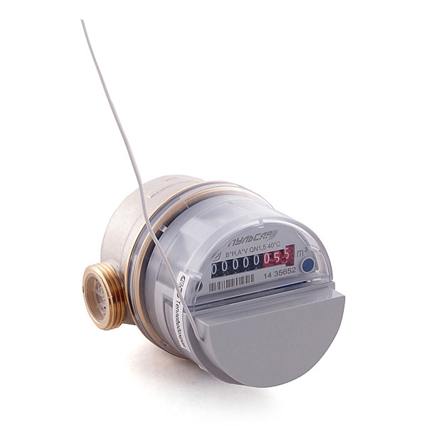 Счетчик воды "Пульсар" универсальный Ду-15; Qn=1,5 м3/ч L=110 с имп. вых. комп. присоед.