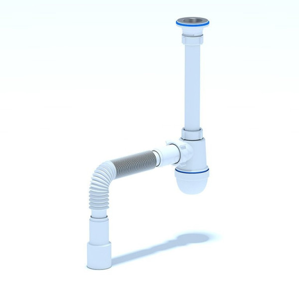 Сифон Ани 1 1/4"х40/50 для ум/мойки бут с гофрой нерж/сетка C1010