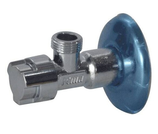 Кран шар угл лат быт G1/2" Ру10 н/н с/отраж. Icma