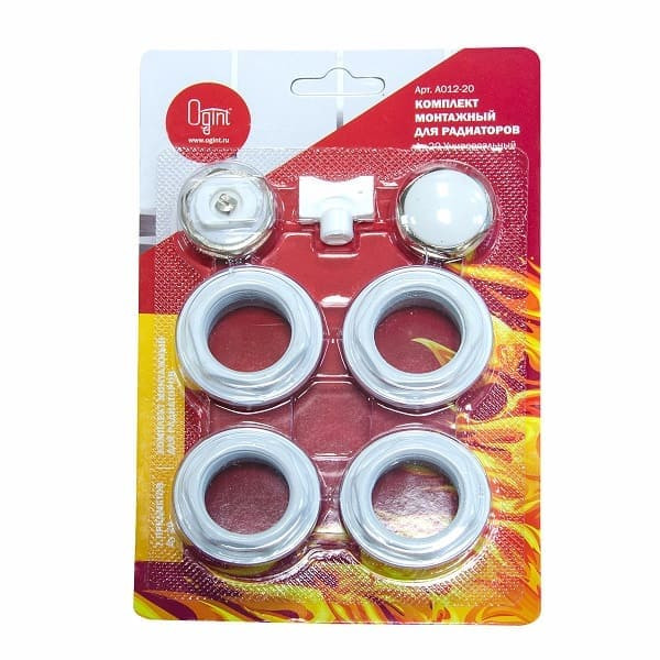 Комплект монтажный Ду15 7 предмет алюм/бимет рад блистер Ogint A011-15