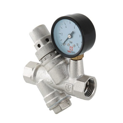 Редуктор давления с фильтром и манометром, от 2 до 5 бар 1/2" VT.082