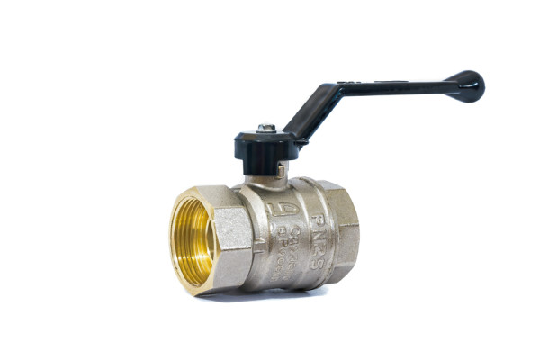 Кран шаровой латунный никелир. Pride Ду 32 Ру25 ВР полнопр. рычаг аналог 11б27п1 LD 47.32.В-B.Р