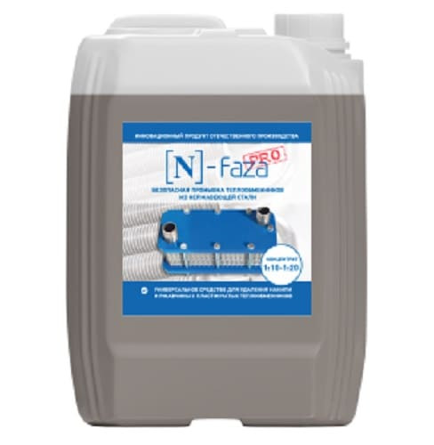 N-faza, реагент для промывки нержавеющих теплообменников 1л Новохим