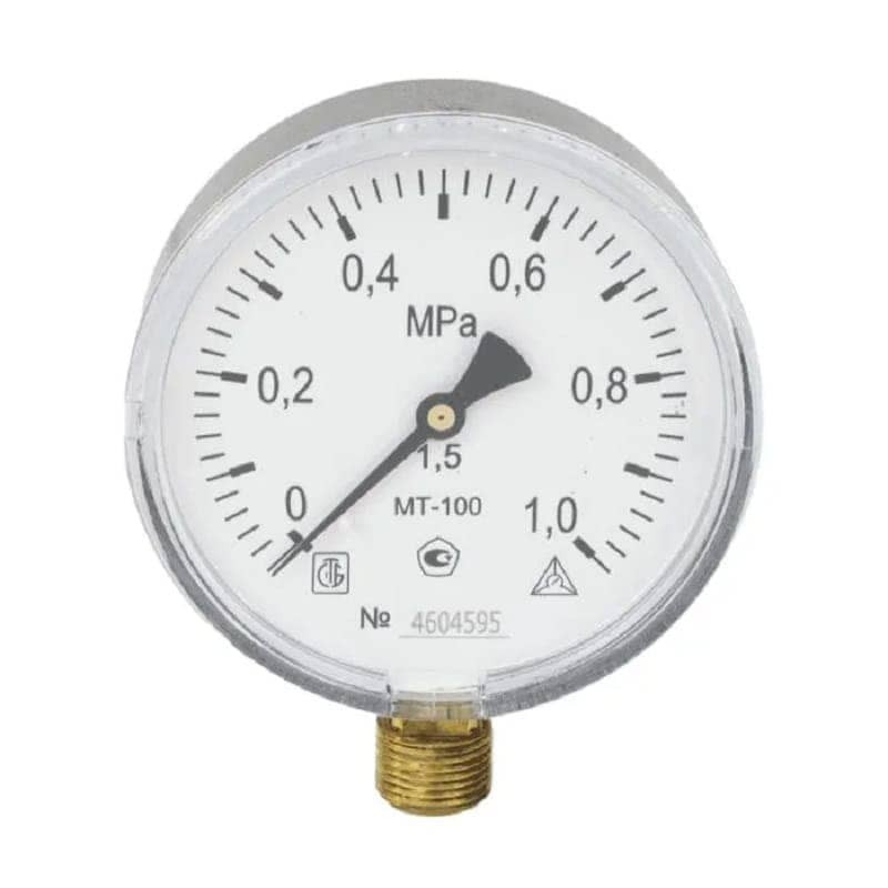 Манометр рад МТ-100 0-1,6МПаДк100 G1/2" ст Багория
