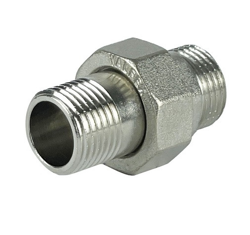 Сгон прямой разъемный с никелевым покрытием 3/4" (НР-НР) VALFEX