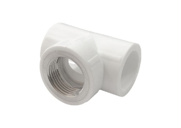 Тройник PP-R комб. бел. Дн32х1/2" вн/р VALFEX