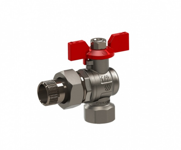 Кран шаровый с американкой угловой ВР/НР "бабочка" 1/2" SENA 154303 ARCO Испания