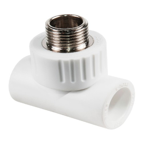 Тройник PP-R комб. бел. Дн20х1/2" н/р РосТурПласт