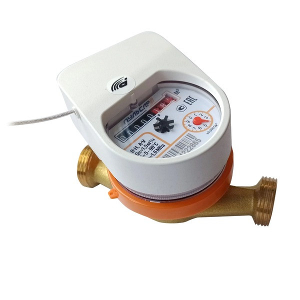 Квартирный счетчик воды «Пульсар Лайт» Ду15 RS-485, Qn=1,5 м3/ч, L=80мм