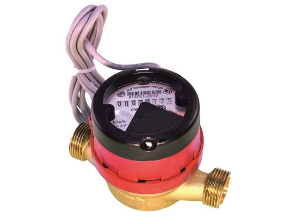 ВСГд-15-02, счетчик горячей воды с импульсным выходом 1 л/имп без присоединителей