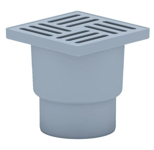 Трап TA1210 вертикальный нерегулируемый с выпуском 110мм, с пластиковой решеткой 150*150