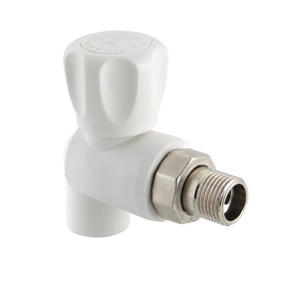 Кран радиаторный угловой шаровый с полусгоном  PPR 20х1/2"